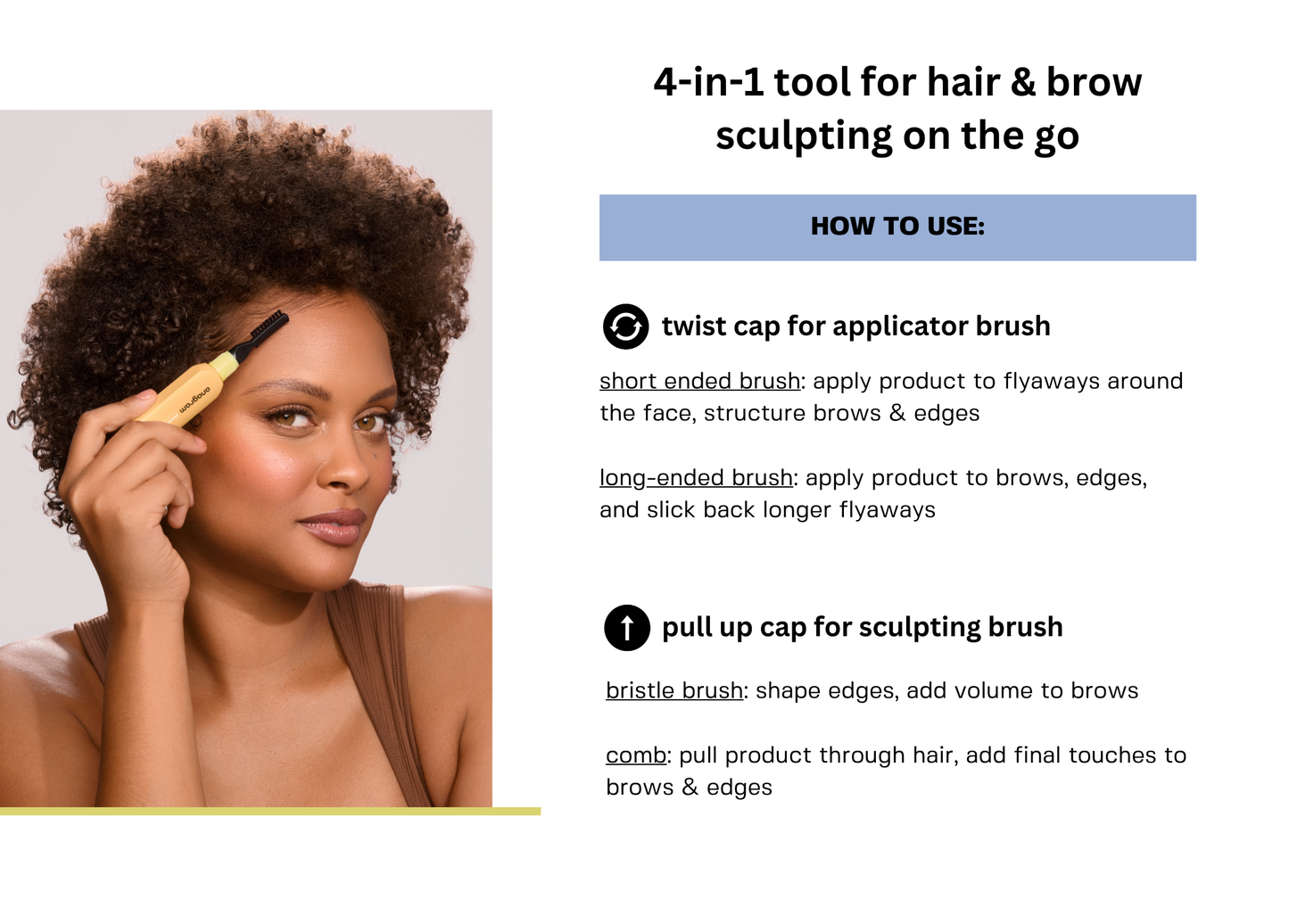 Mane Stage Hair & Brow Sculpt - Clear